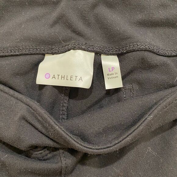 Athleta Black High Rise Leggings LP Petite Size Large - Picture 3 of 4